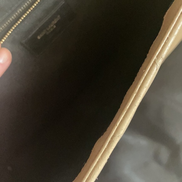 YSL Grain De Poudre Large Matelasse Chevron Satchel - Picture 10 of 17